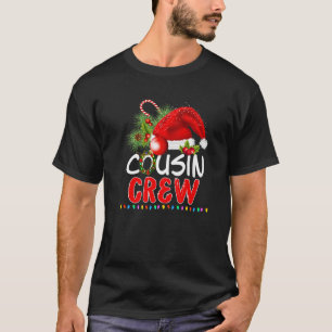 Santa Cousin Crew Christmas Family Matching Pajama T-Shirt