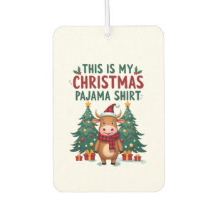 Santa Cow Xmas Tree Lights This Is My Christmas Pa Car Air Freshener