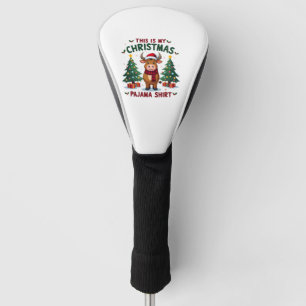 Santa Cow Xmas Tree Lights This Is My Christmas Pa Golf Head Cover