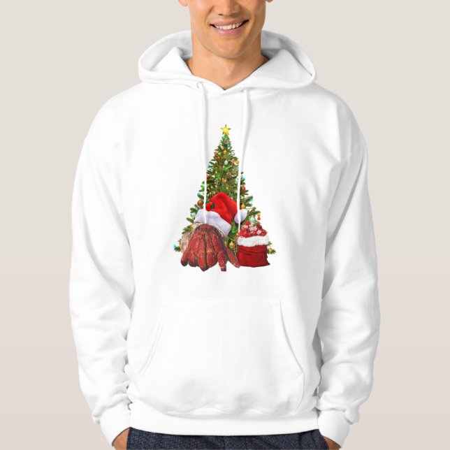 Santa Crab Funny Christmas Hermit Crab Lover Hoodie (Front)