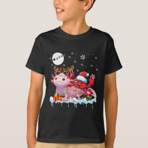 Santa Crab Riding Axolotl Reindeer Christmas Sea A T-Shirt
