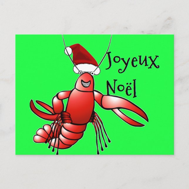 Santa Crawdad (Santa Craws) Postcard (Front)