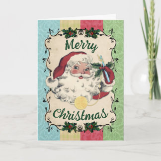 Santa crochet hook Christmas handmade gift Holiday Card