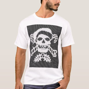 Santa Crossbones Skull in Ugly Sweater Style