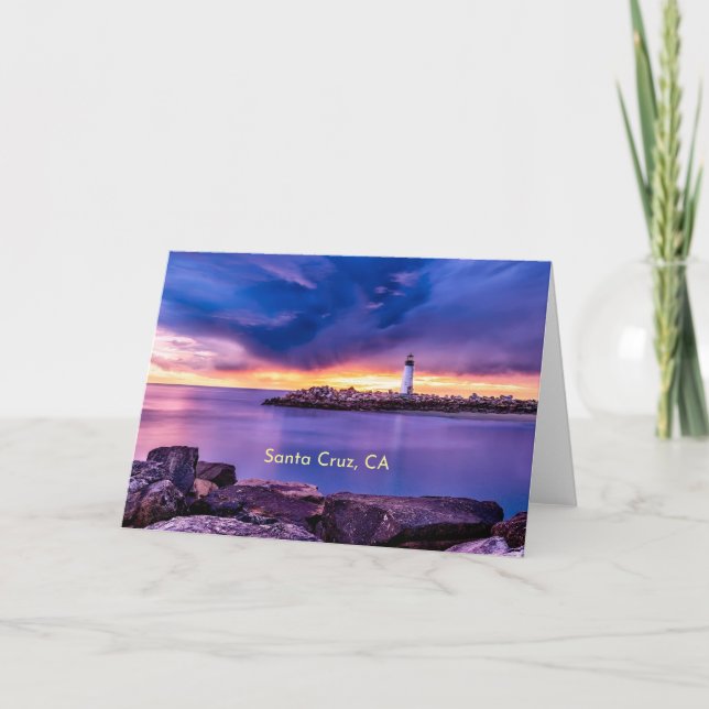Santa Cruz, CA lighthouse Card (Front)