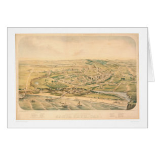 Santa Cruz, CA. Panoramic Map (1586A) - Unrestored