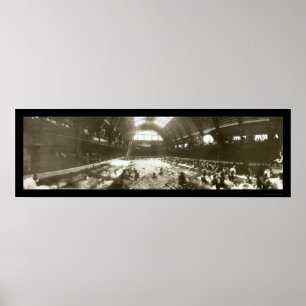 Santa Cruz CA Plunge Photo 1908 Poster