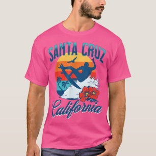 Santa Cruz California Beach Surf Summer Vacation V T-Shirt