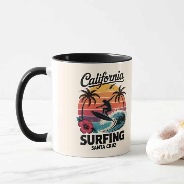 Santa Cruz California Mug (With Donut)