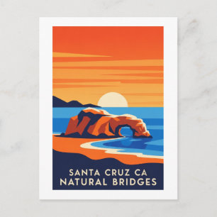Santa Cruz California – Natural Bridges Sunset Postcard
