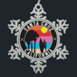 Santa Cruz California Surfing Surf Snowflake Pewter Christmas Ornament<br><div class="desc">Santa Cruz California Surfing Surf</div>