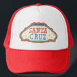 Santa Cruz California Sweet Vintage Sign Trucker Hat<br><div class="desc">Check out this super cool Santa Cruz,  California design. Whether you are a banana slug or just love this sweet beach town,  show you're a fan with this awesome hat. And be sure to check my shop for more products and designs.</div>