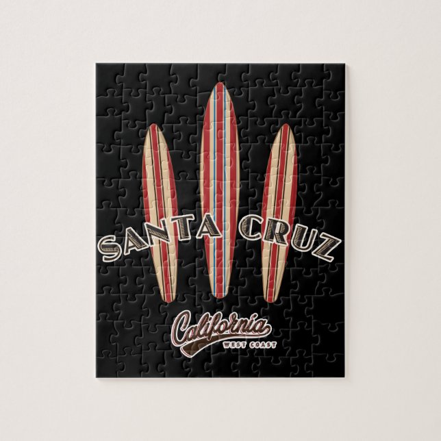 Santa Cruz California Three Surfboards Jigsaw Puzzle (Vertical)