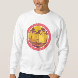 Santa Cruz California Vintage Beach Sunrise Surf Sweatshirt