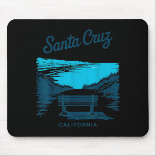 Santa Cruz California Vintage Travel Scenic View Mouse Pad