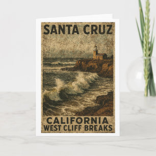 Santa Cruz California West Cliff Steamer Lane Card