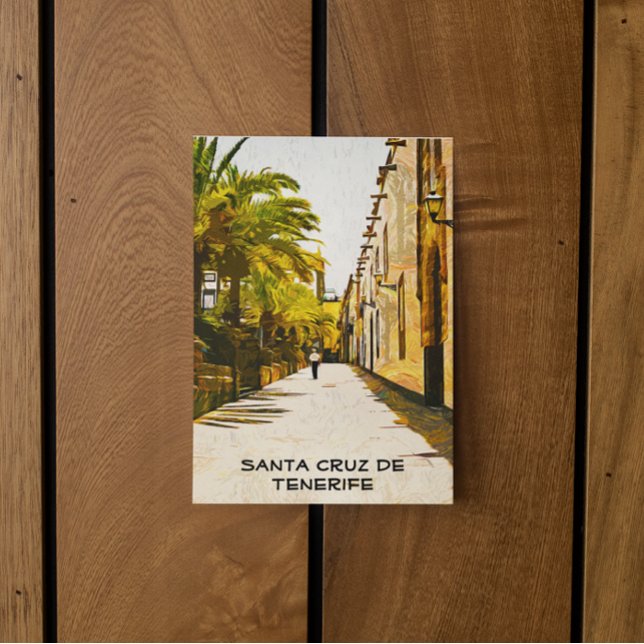 Santa Cruz de Tenerife Oil Paint Postcard (santa cruz tenerife postcard)
