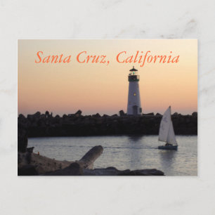 Santa Cruz Harbour California Travel Postcard