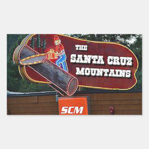 Santa Cruz Mountains Sign Stickers