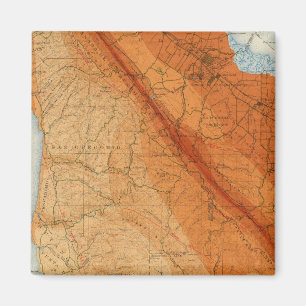 Santa Cruz quadrangle showing intensity, faults Magnet