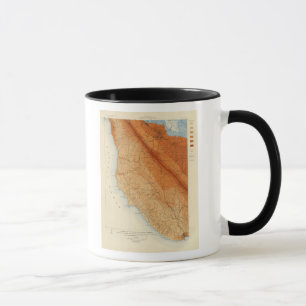 Santa Cruz quadrangle showing intensity, faults Mug