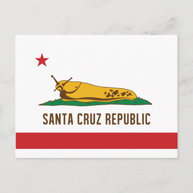 Santa Cruz Republic Banana Slug Flag Postcard (Front)