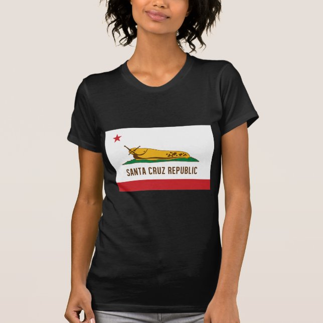 Santa Cruz Republic Banana Slug Flag T-Shirt (Front)