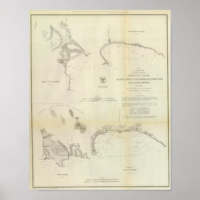 Santa Cruz, San Simeon, Coxo, San Luis Obispo Poster (Front)