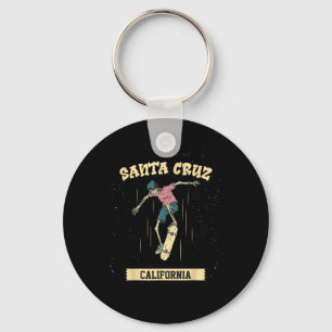 Santa Cruz Skeleton Surfing And Skateboarding Key Ring