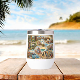 Santa Cruz Vibe Map – Cultural Coastal Art Print