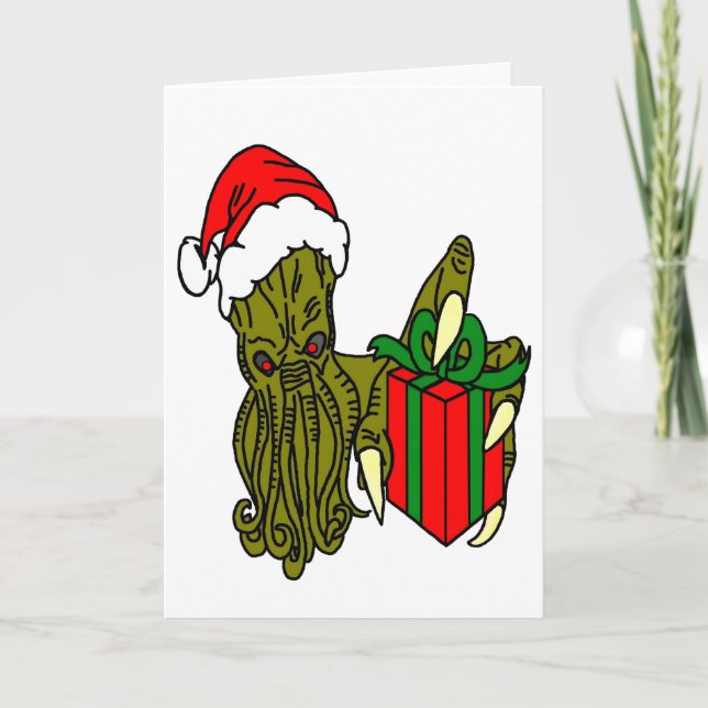 Santa Cthulhu Holiday Card (Front)