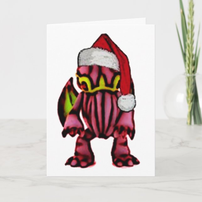 Santa Cthulhu Holiday Card (Front)