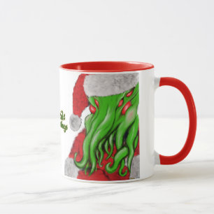 Santa Cthulhu Yuletide Greetings mug