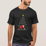 Santa Curling Christmas Tree Premium  T-Shirt<br><div class="desc">Santa Curling Christmas Tree Premium</div>