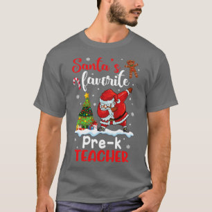 Santa Dabbing Snow Presents Santas Favourite Prek  T-Shirt