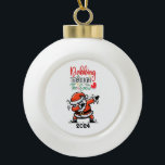 Santa Dabbing Through The Snow Ceramic Ball Christmas Ornament<br><div class="desc">This Santa Dabbing Through The Snow Ceramic Ball Christmas Ornament will make a great gift or will look great on your own tree.</div>