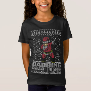 Santa Dabbing Through the Snow funny T-Shirt