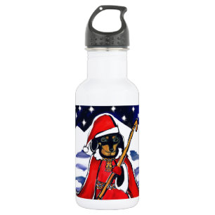 SANTA DACHSHUND 532 ML WATER BOTTLE