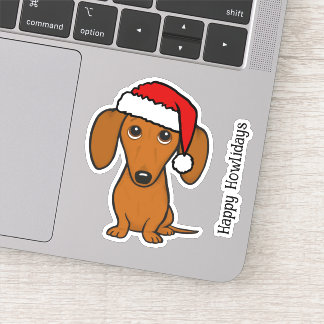 Santa Dachshund Cute Wiener Dog Christmas