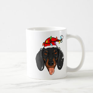 Santa Dachshund Light Christmas  Coffee Mug