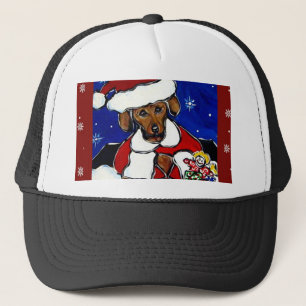 Santa Dachshund Trucker Hat