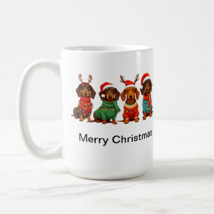 Santa Dachshunds Coffee Mug