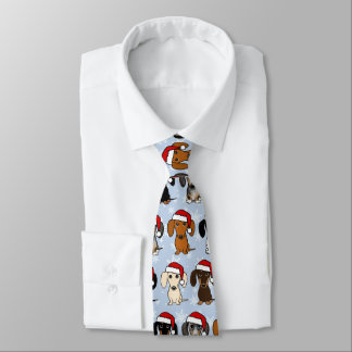 Santa Dachshunds Cute Wiener Dogs Christmas Tie