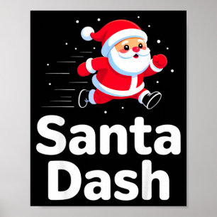 Santa Dash Christmas Running Runner Costume Xmas 5 Poster