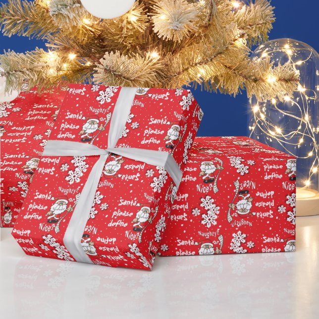 Santa Define Naughty or Nice | Christmas Wrapping Paper (Holidays)