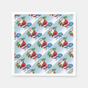 Santa Delivering Christmas Pattern Napkin