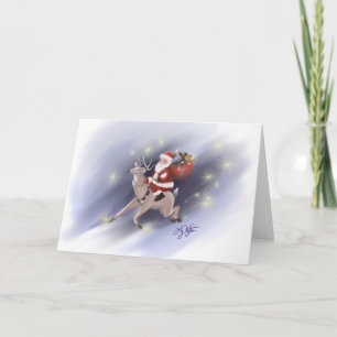 Santa Delivers Greeting Card