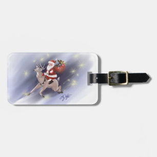 Santa Delivers Luggage Tag