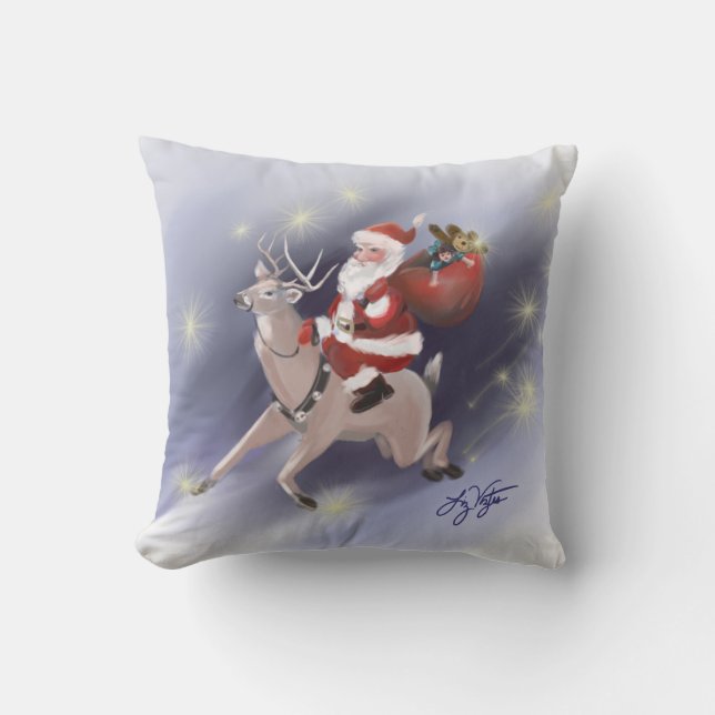 Santa Delivers Pillow (Front)