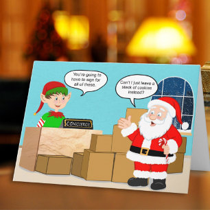 Santa Delivery Concierge Christmas Humor Card
